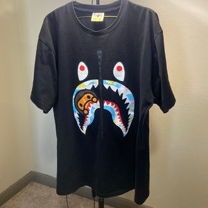 Bape T-shirt men XL zipper baby milo 2023 black